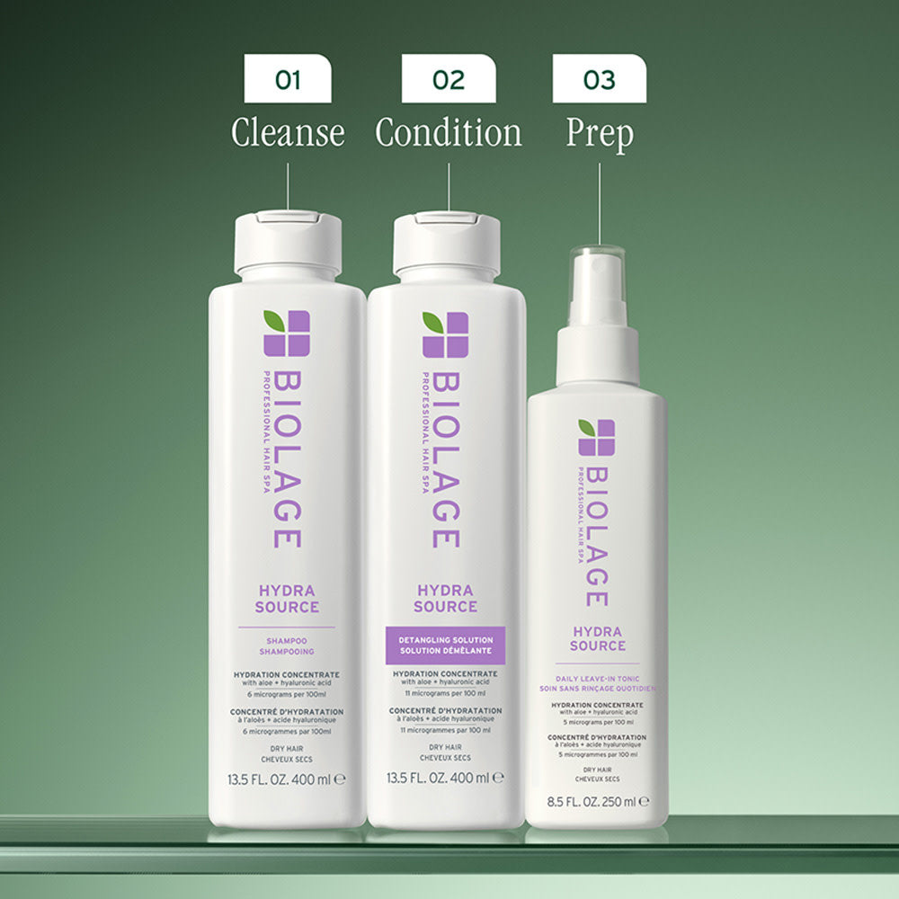 Solution démêlante concentré d'hydratation "Hydra Source"