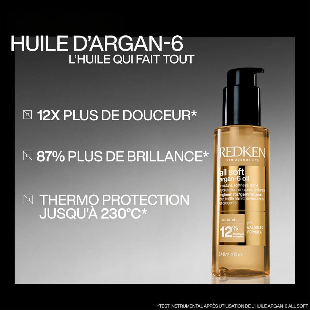 Huile capillaire "All Soft Argan-6 Oil" (100ml/3.4oz)