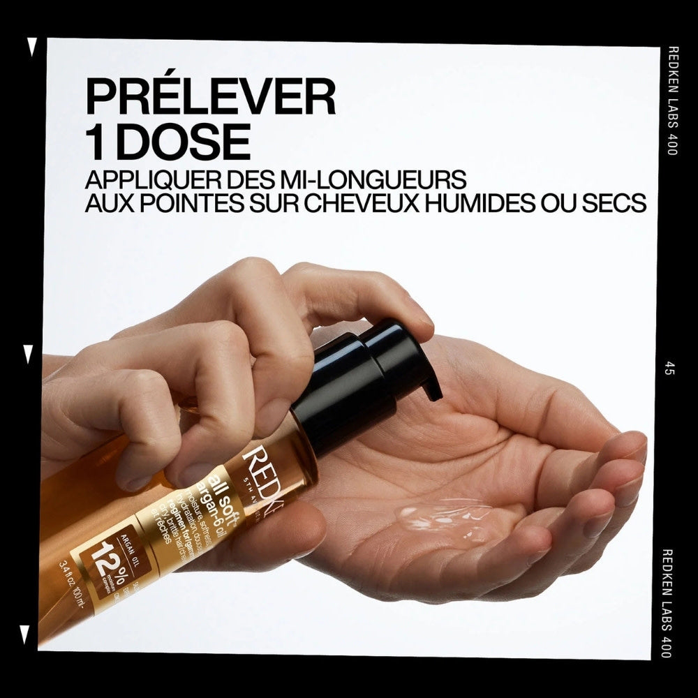 Huile capillaire "All Soft Argan-6 Oil" (100ml/3.4oz)