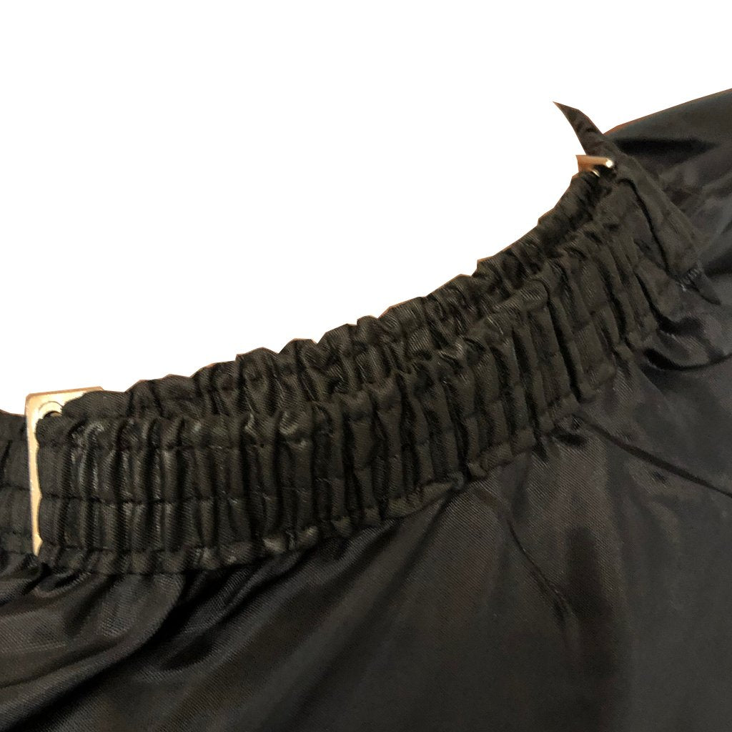 OG Script Cape extra long with elastic neck & hook (140cm/55" x 160cm/63") - Black