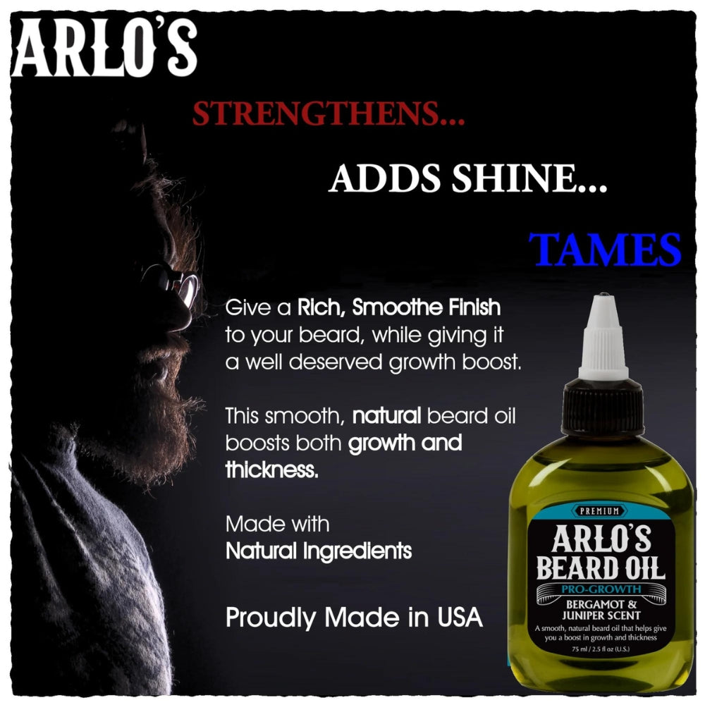 Copy of Arlo's - Huile à barbe "Pro-Growth" parfum d'agrumes et basilic (75ml/2.5oz)