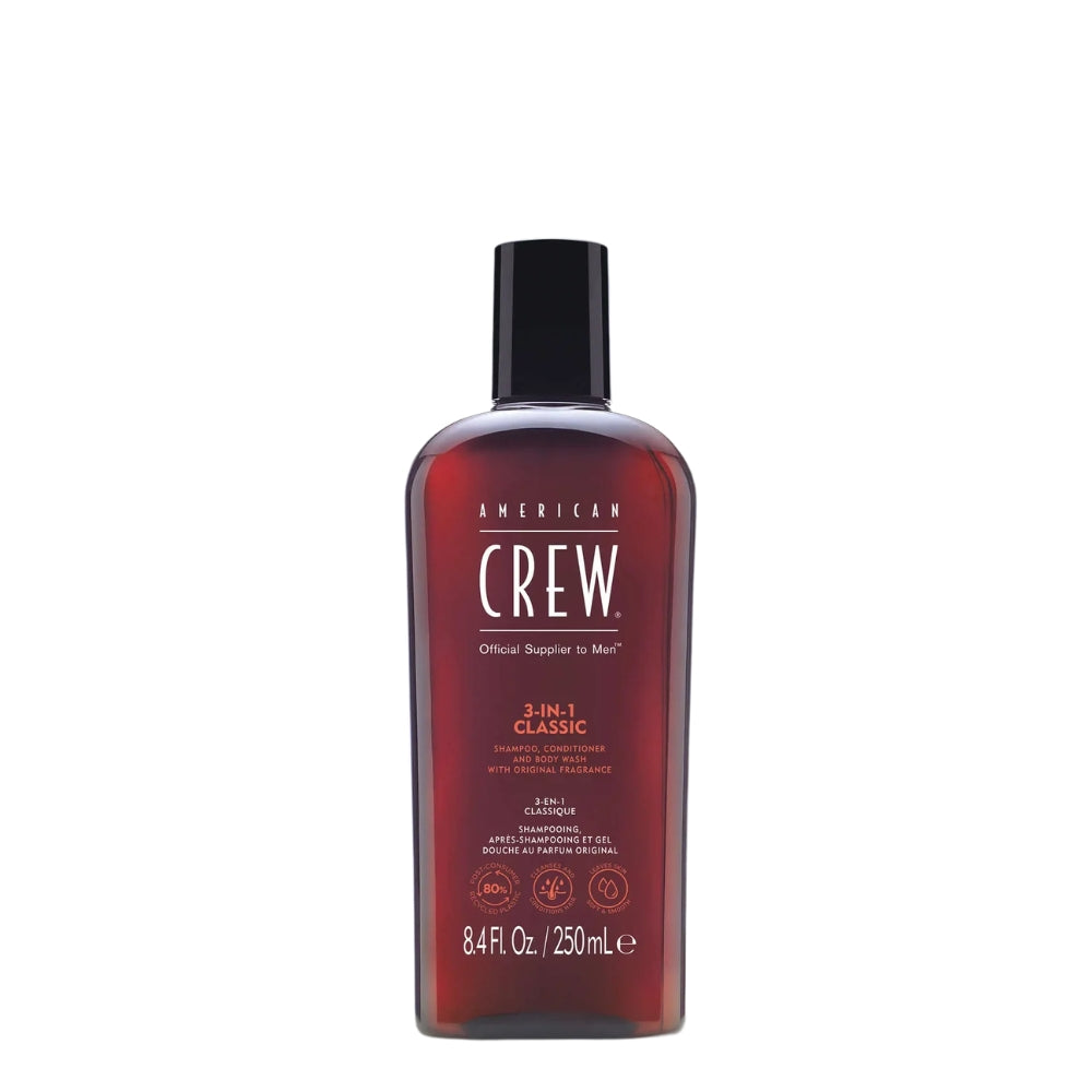 Shampoing, revitalisant et gel pour le corps 3 en 1