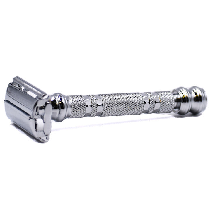 Rasoir de sûreté 66R avec tête "Twist-to-Open" - Chromé