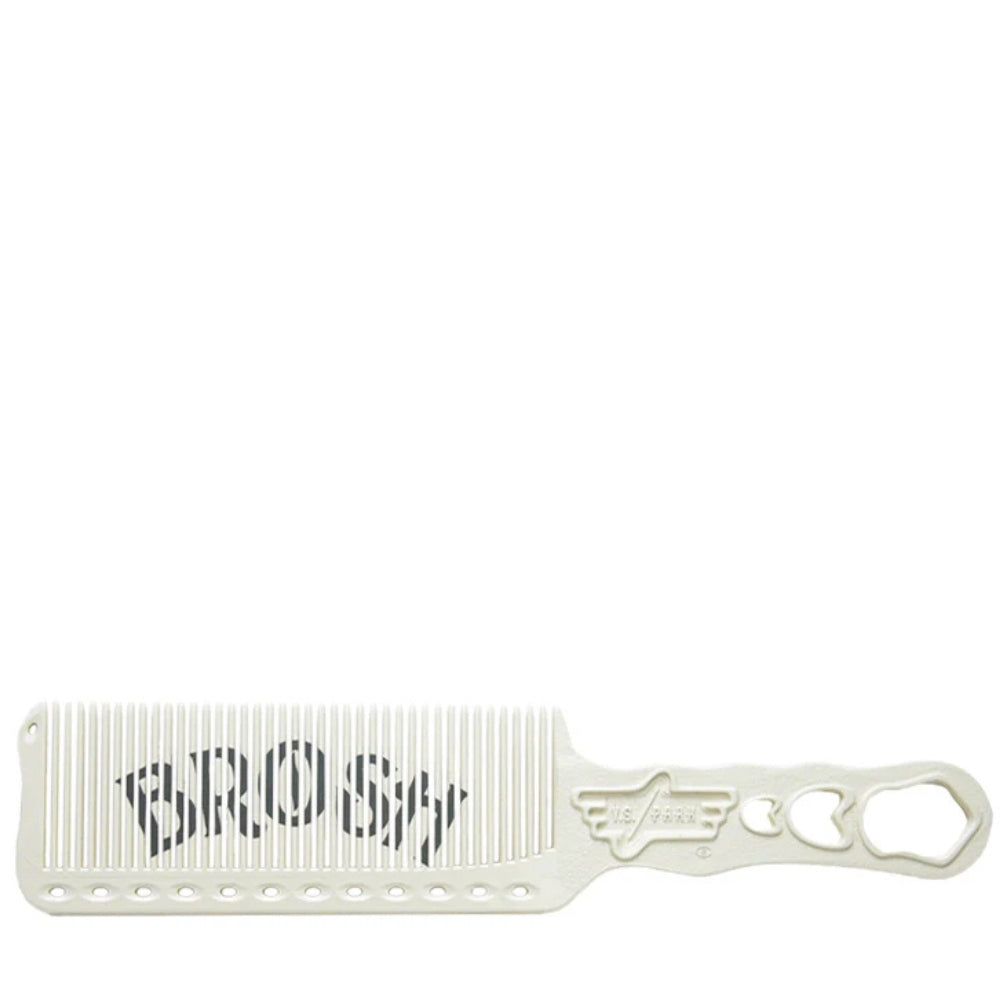 x Y.S.Park  - Peigne de tondeuse "YS-s282 Slim Type Flat Top Clipper Comb" (240mm/9.45") - Blanc