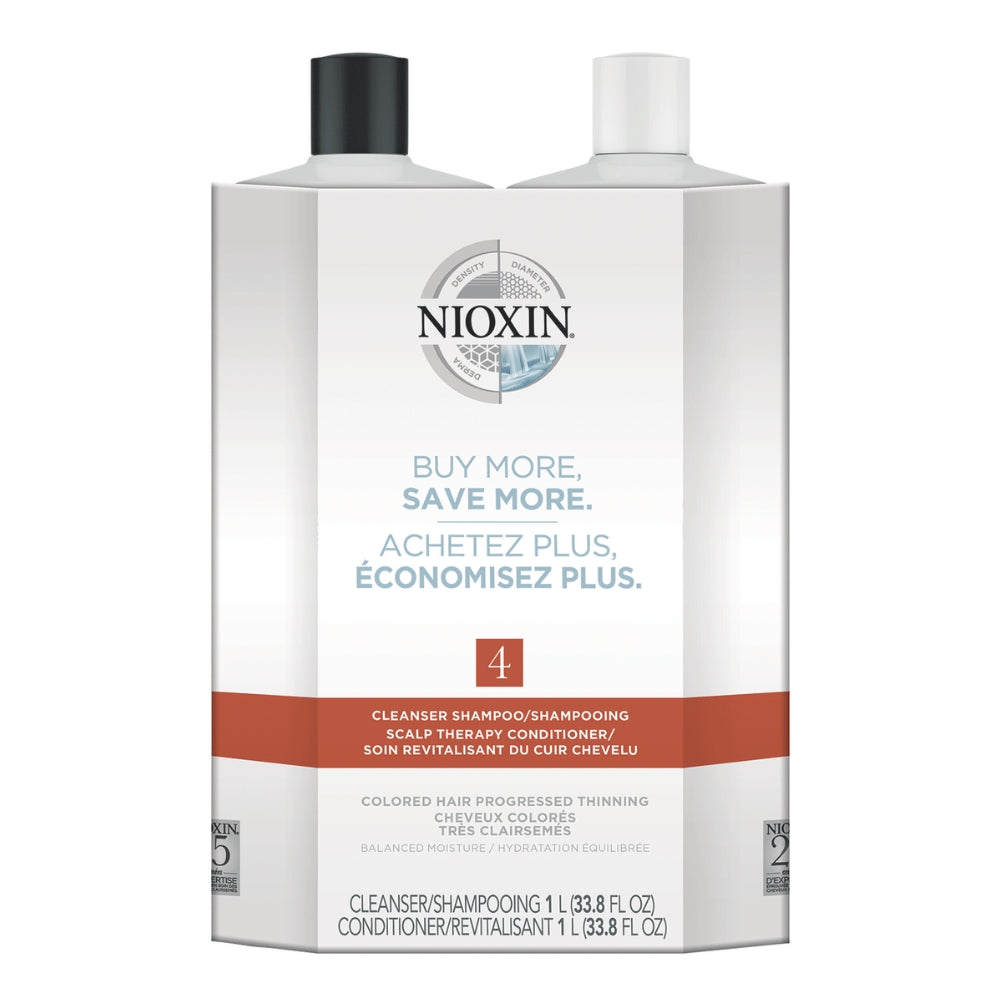 Duo shampoing et revitalisant cheveux + cuir chevelu Système 3 - Pour cheveux colorés avec chute modérée (2x 1000ml/33.8oz)