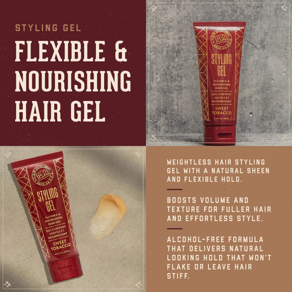Sweet Tobacco Styling Gel - Flexible & Nourishing Hair Gel (100ml/3.4oz)