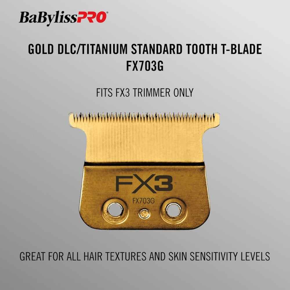 Lame de rechange pour tondeuse FX33T Lame en T à dents standard FX703G DLC/Titanium - Or