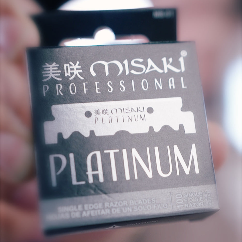 Demi-Lames "Platinum Single Edge" pour rasoir de barbier (100 Lames)