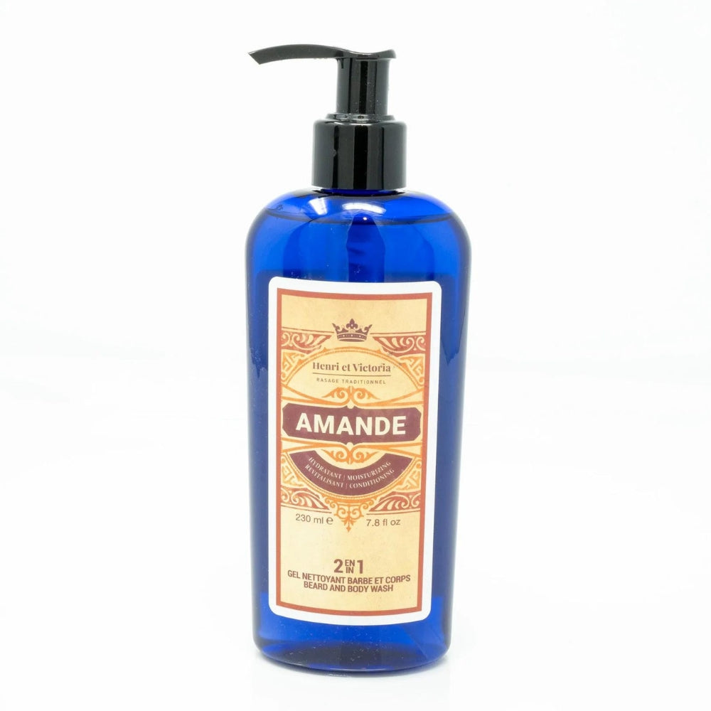 Gel nettoyant 2 en 1 barbe et corps "Amande" (228g/8.0oz)