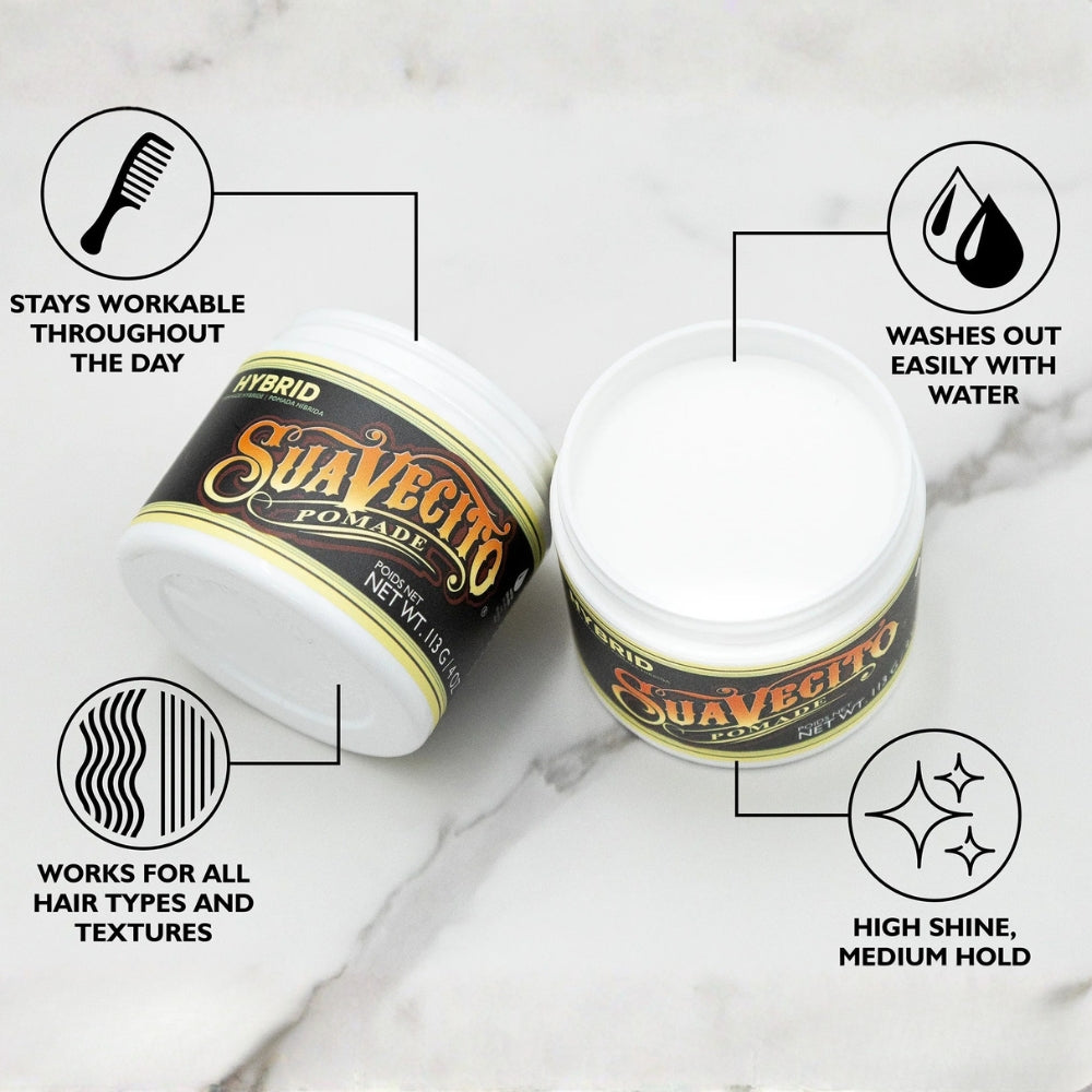 Pommade hybride "Hybrid Pomade" - Tenue moyenne, brillance élevé (113ml/4.0oz)