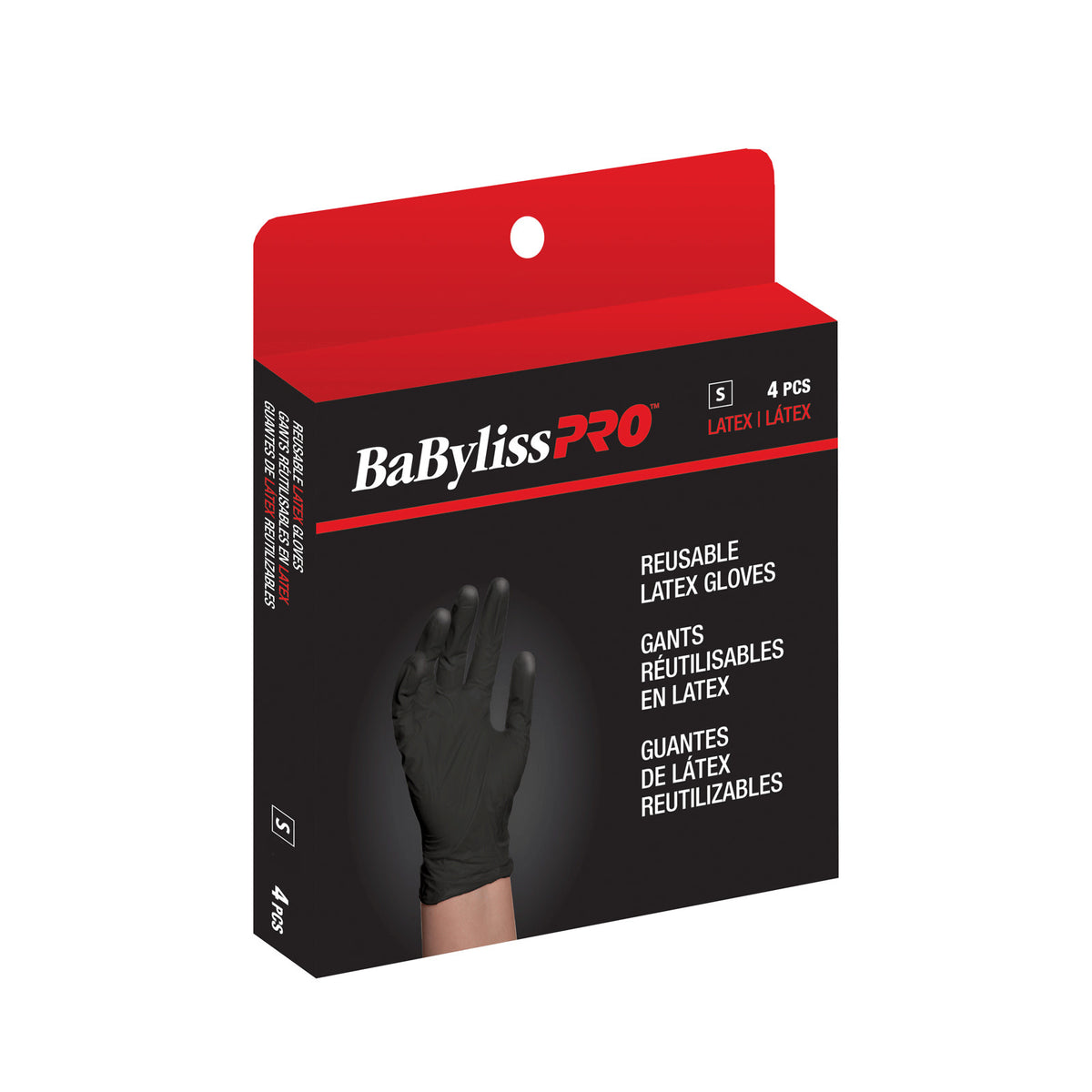 Gants de latex réutilisables - Noir - Petit (Boite de 4)