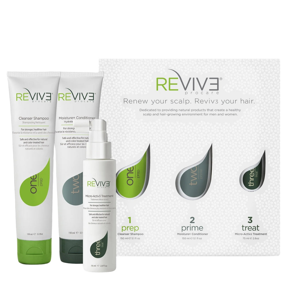 Starter Kit Hair Loss Trio with Prep shampoo, Prime Conditioner and Micro-Activ3 Treatment-  For All Types of Thinning Hair (2x 150ml/5.1oz, 75ml/2.6oz)