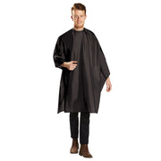 BaByliss PRO - Cape de coupe de luxe en nylon - Fermeture au cou avec boutons-pression (137cm/54" x 152cm/60") - Noir