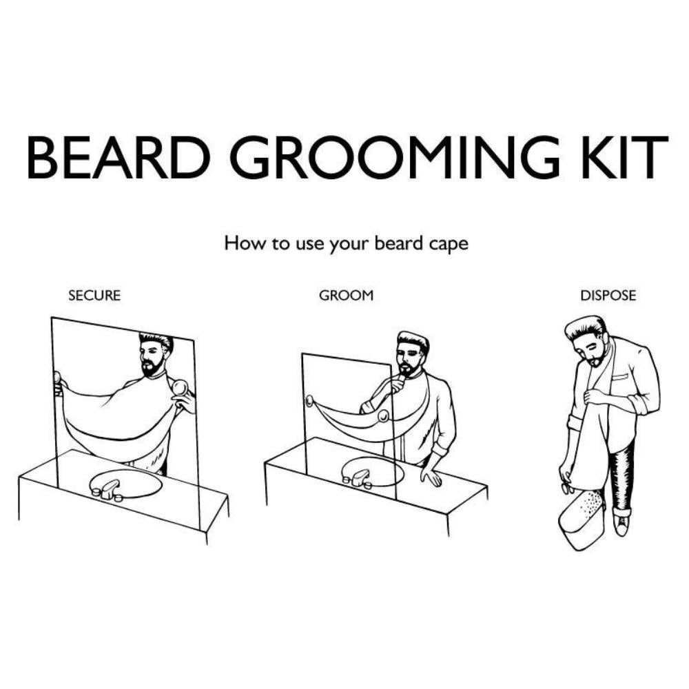 Cape de soin "Beard Grooming Cape" - Noir