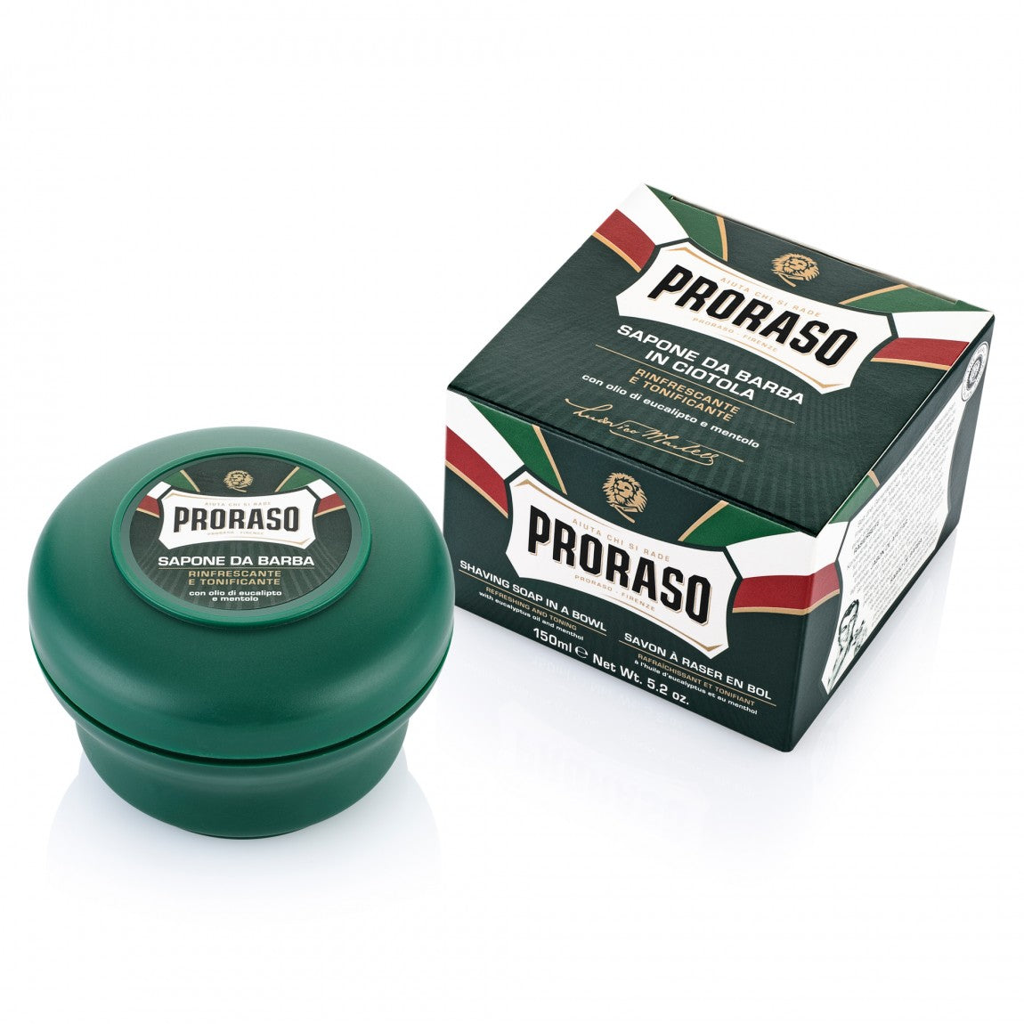Savon à raser en bol à l'huile d'eucalyptus et au menthol (150ml/5.2oz)