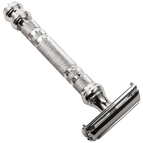 Rasoir de sûreté 66R avec tête "Twist-to-Open" - Chromé