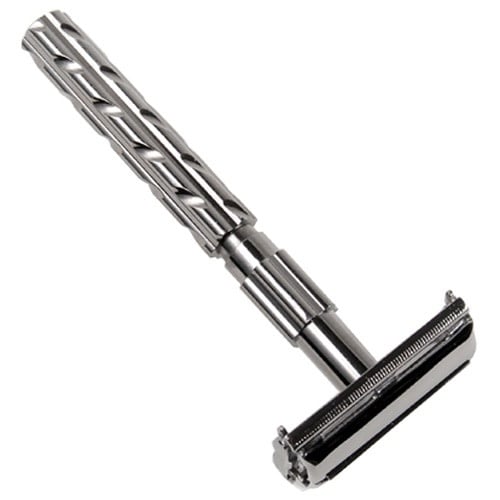 Rasoir de sûreté 22R avec ouverture papillon - Bronze chromé