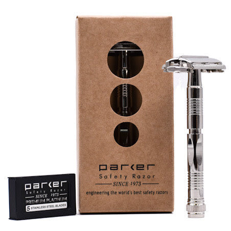 90R Butterfly open double edge safety razor - Chrome