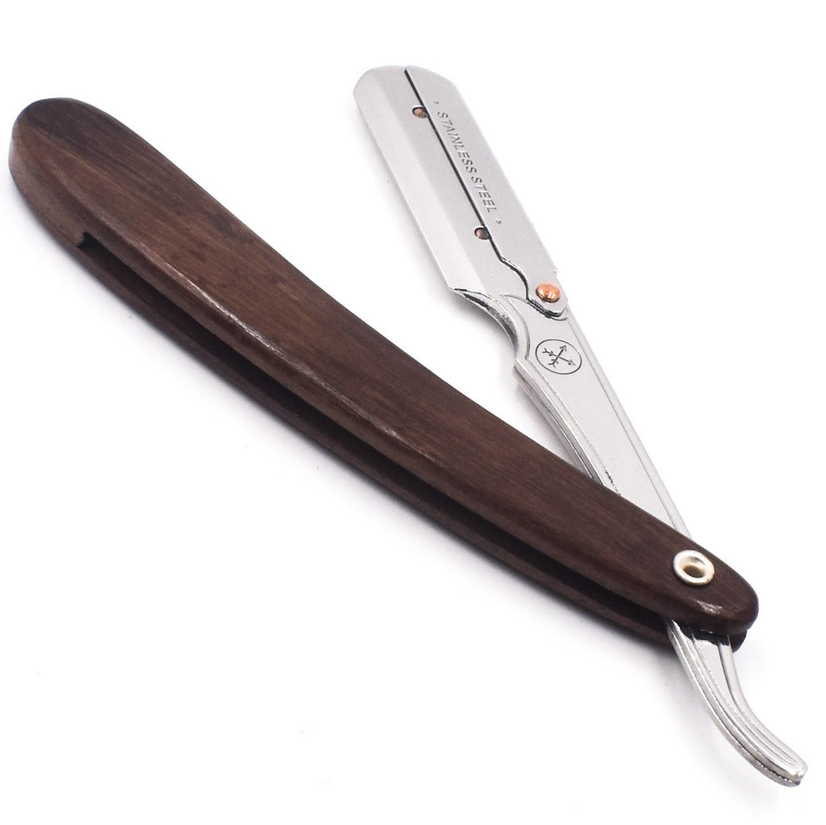 SRDW Straight blade barber razor with clip system - Sheesham Wood