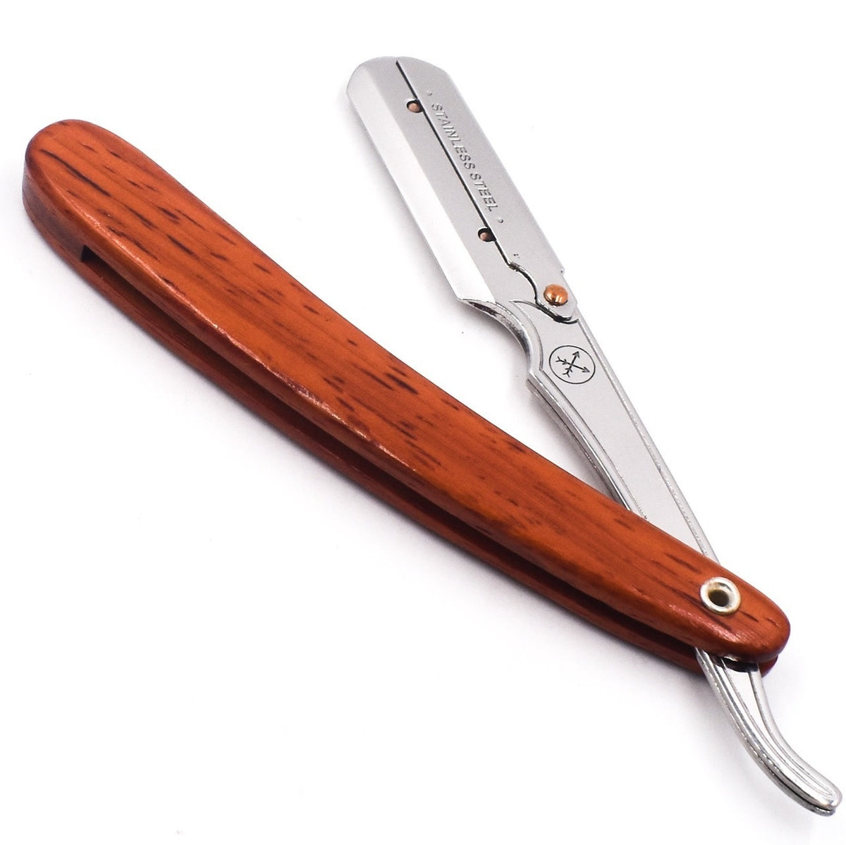 SRRW Straight blade barber razor with clip system - Rosewood