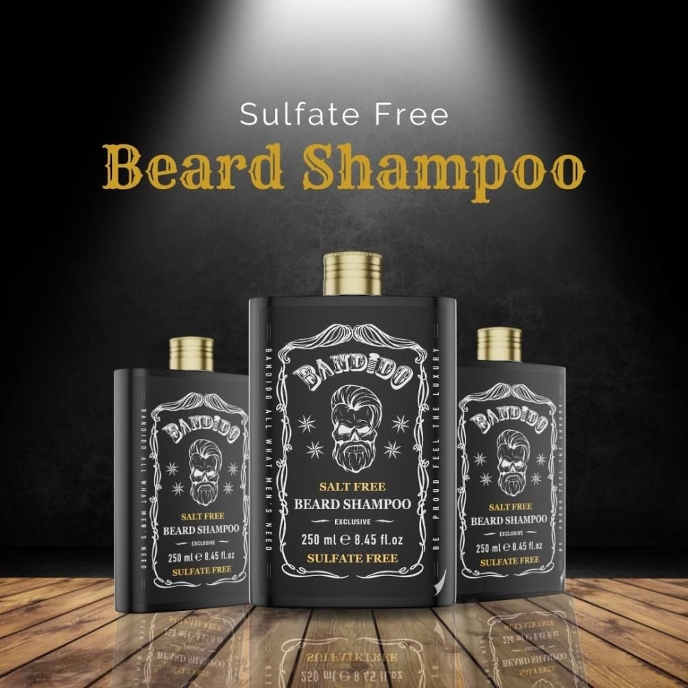 Salt Free Beard Shampoo - Removes Impurities Without Drying Out Skin (250ml/8.4oz)
