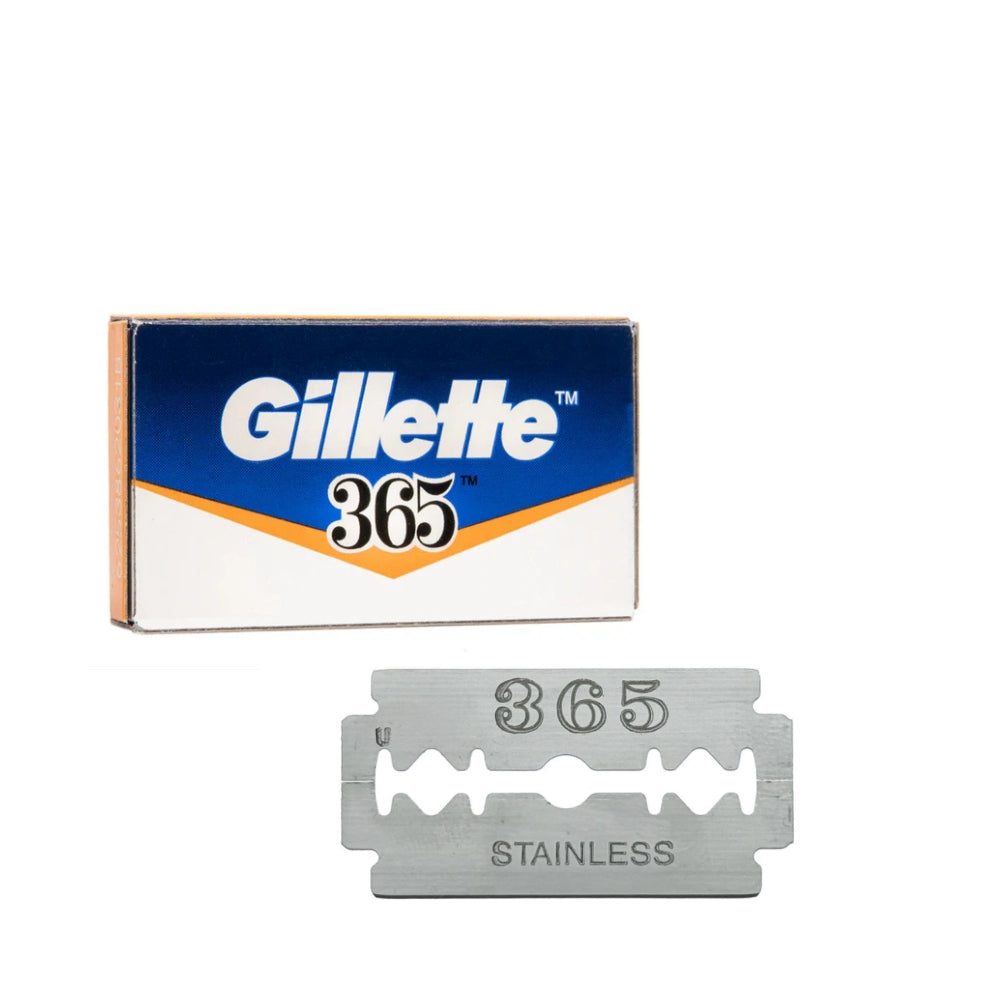 Lames de rasoir à double tranchant 365 en acier inoxydable (Paquet de 5)