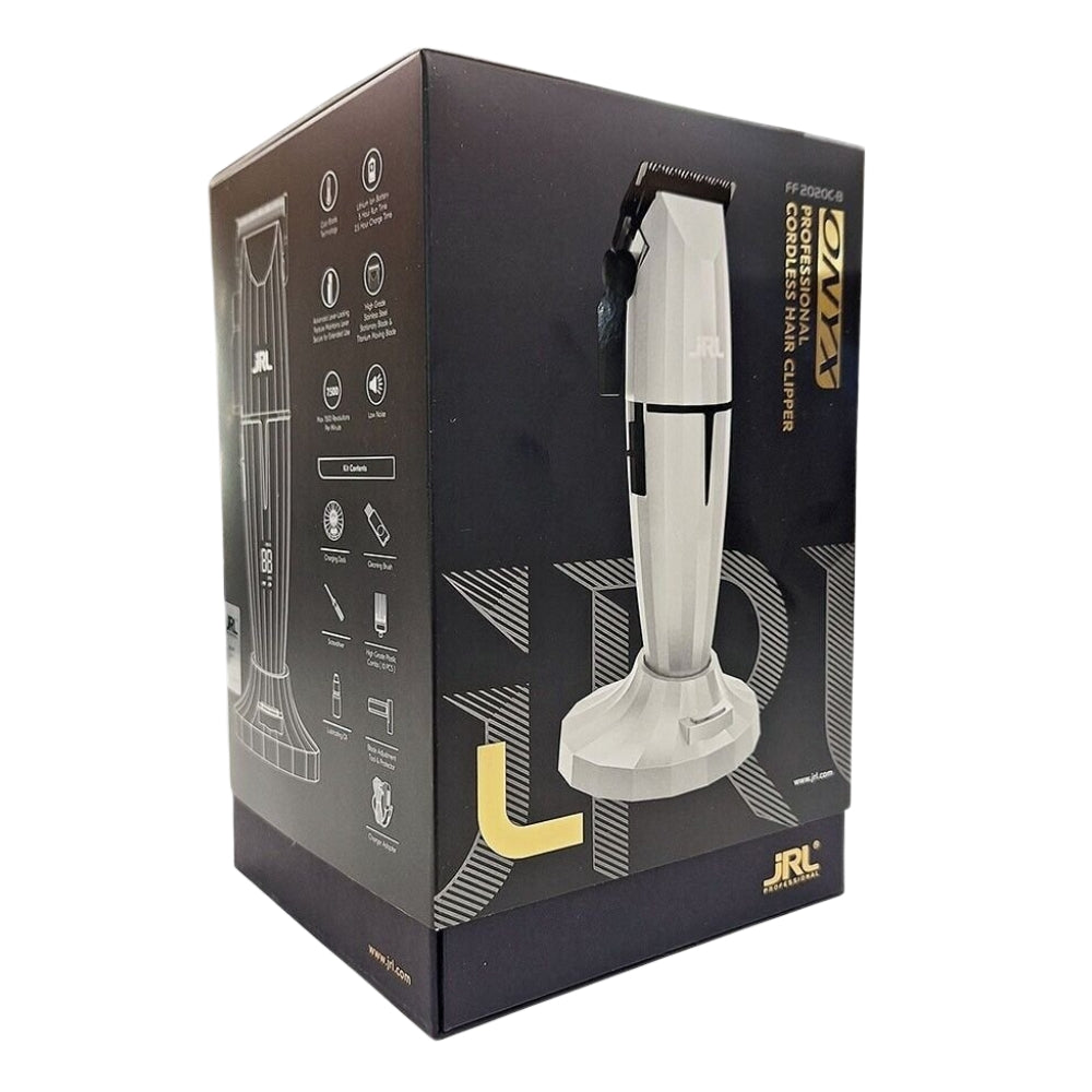 JRL Professional - Tondeuse sans fil avec pile lithium-ion "ONYX GHOST FF 2020C-B-W Clipper" - Blanc