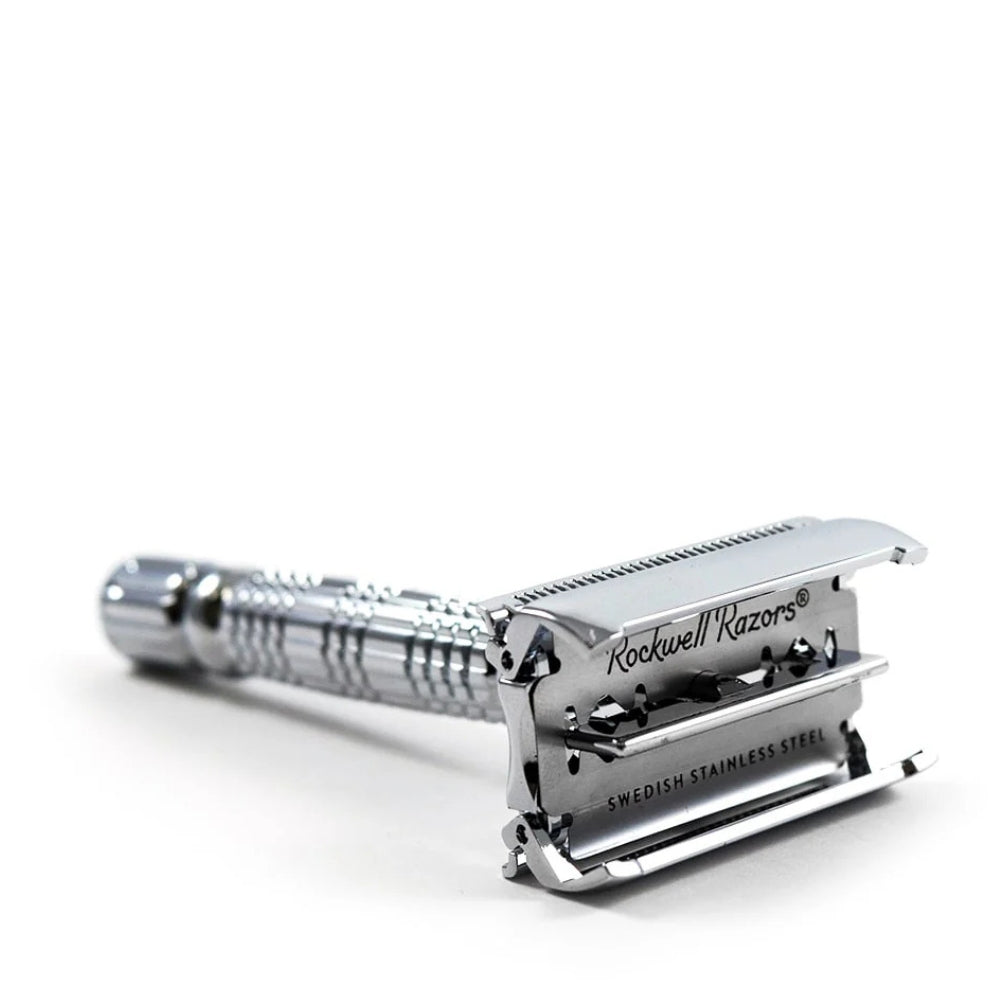 Ensemble cadeau rasage traditionnel - Chrome blanc
