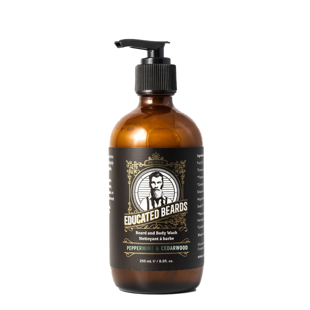 Peppermint and Cedarwood Beard and Body Wash (250ml/8.5oz)