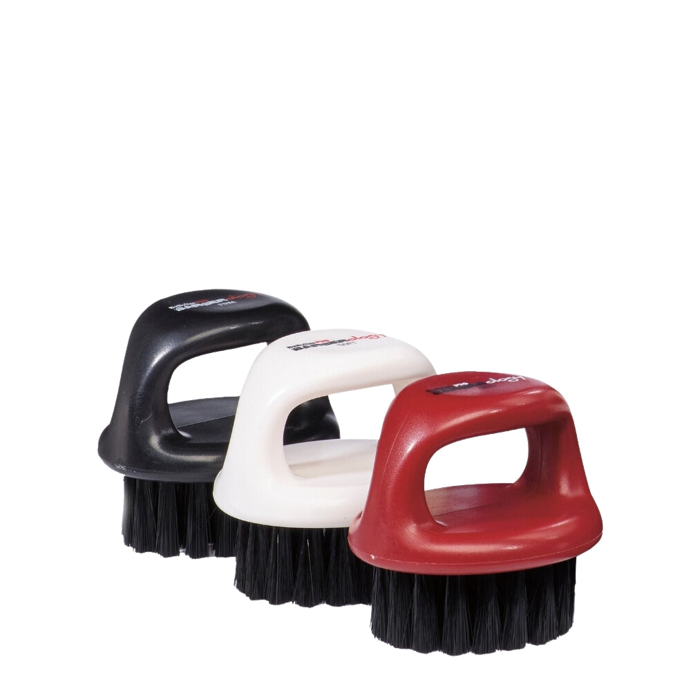 Barberology Fade Knuckle Brushes with firm nylon bristles - Black