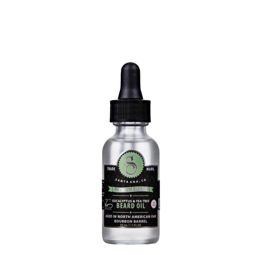 Huile à barbe "Premium Blends Beard Oil" - Arbre à thé et eucalyptus (30ml/1.0oz)
