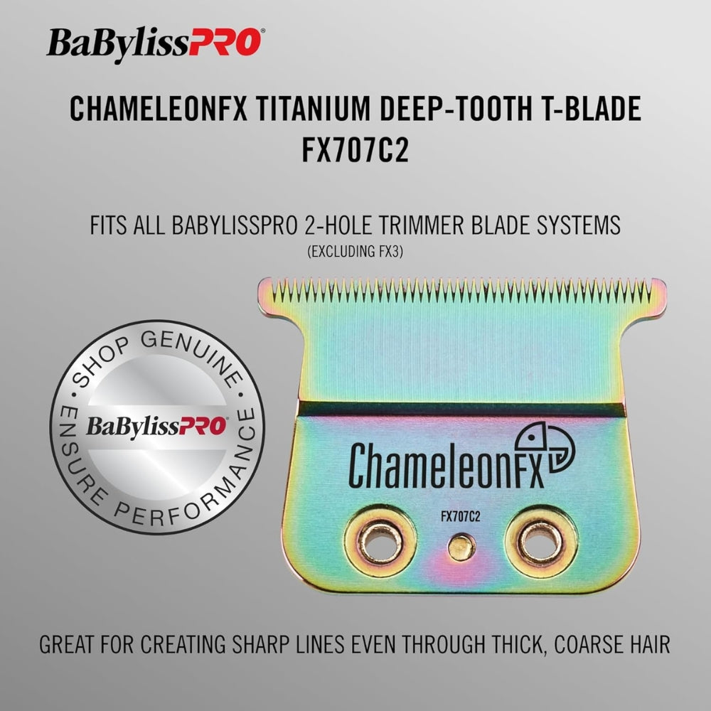 Lame de rechange pour tondeuse FX787 Lame en T à dents profondes de 2mm "FX707C2" Titanium - Chamelon