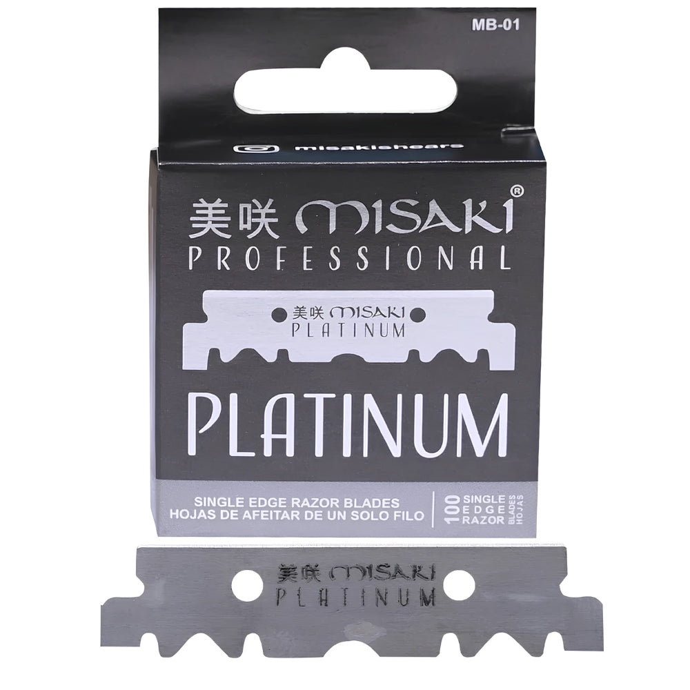 Demi-Lames "Platinum Single Edge" pour rasoir de barbier (100 Lames)