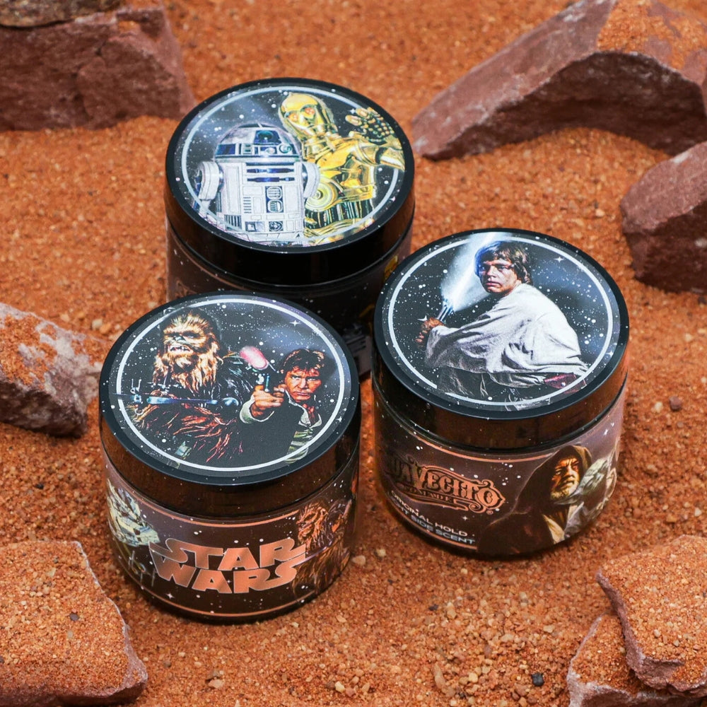 X Star Wars - Firme Strong Hold Pomade Han Solo & Chewbacca Light Side Edition - Strong Hold Medium Shine (118.3ml/4.0oz)