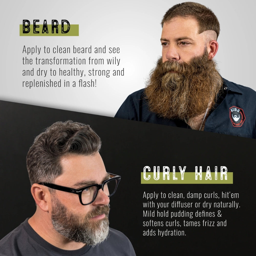 Pudding hydratant barbe et cheveux "Con Man" (222ml/7.5oz)