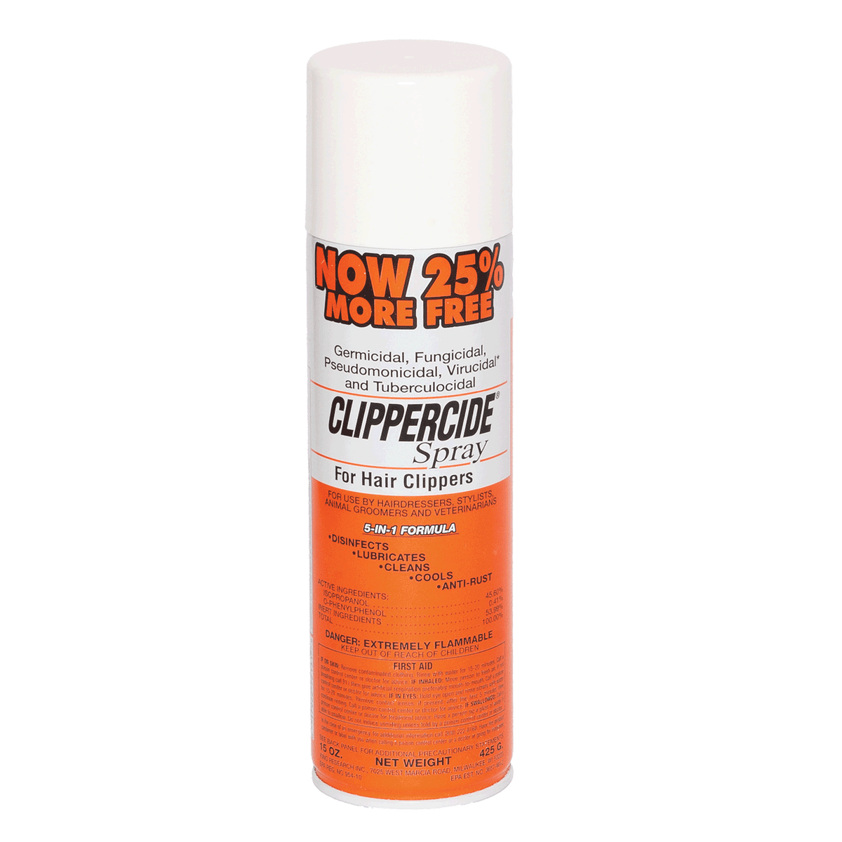 Vaporisateur pour tondeuses à cheveux 5-en-1 "Clippercide Spray" (425g/15.0oz)