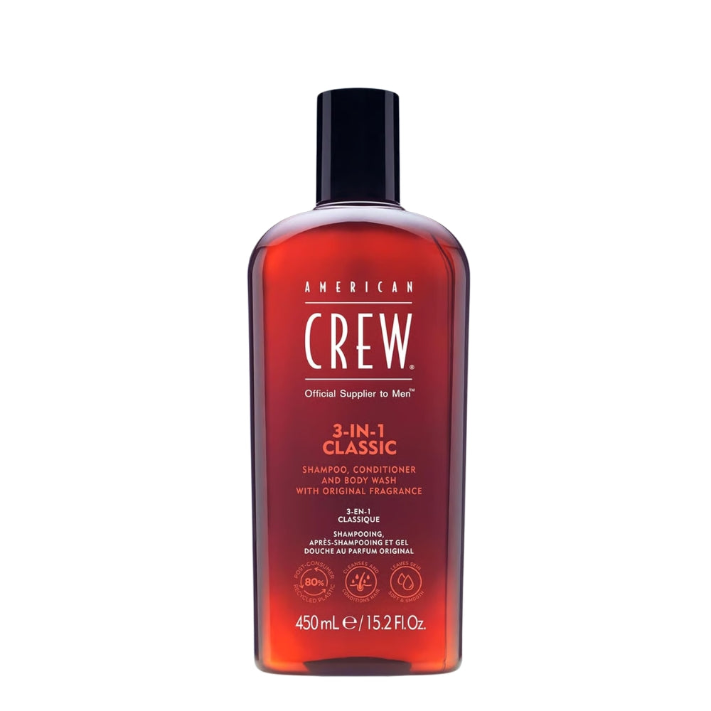 Shampoing, revitalisant et gel pour le corps 3 en 1