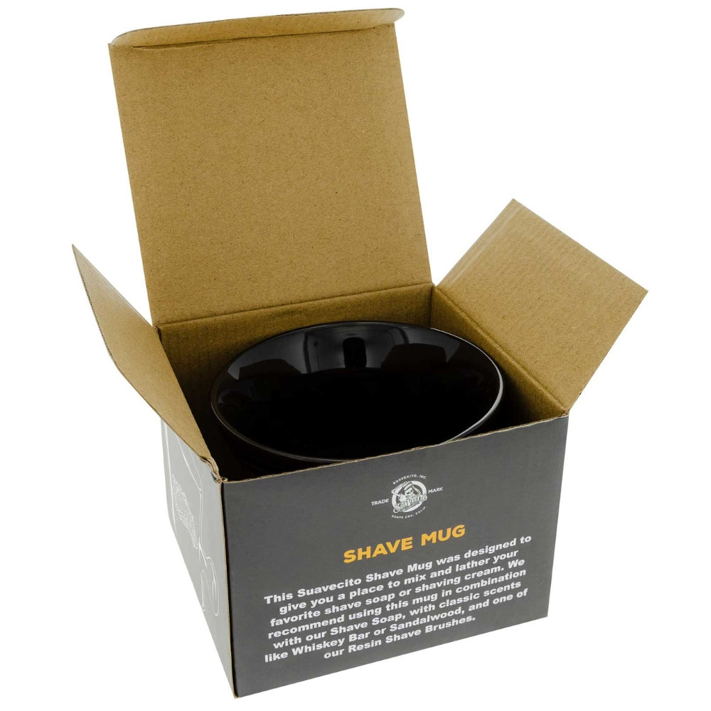 Shaving Mug, Classic Ceramic Bowl - Black