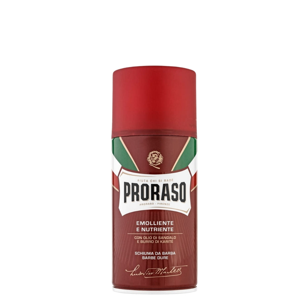 Mousse à raser "Moisturising and nourishing" à l'huile de bois de santal et au beurre de karité - Pour les barbes fortes