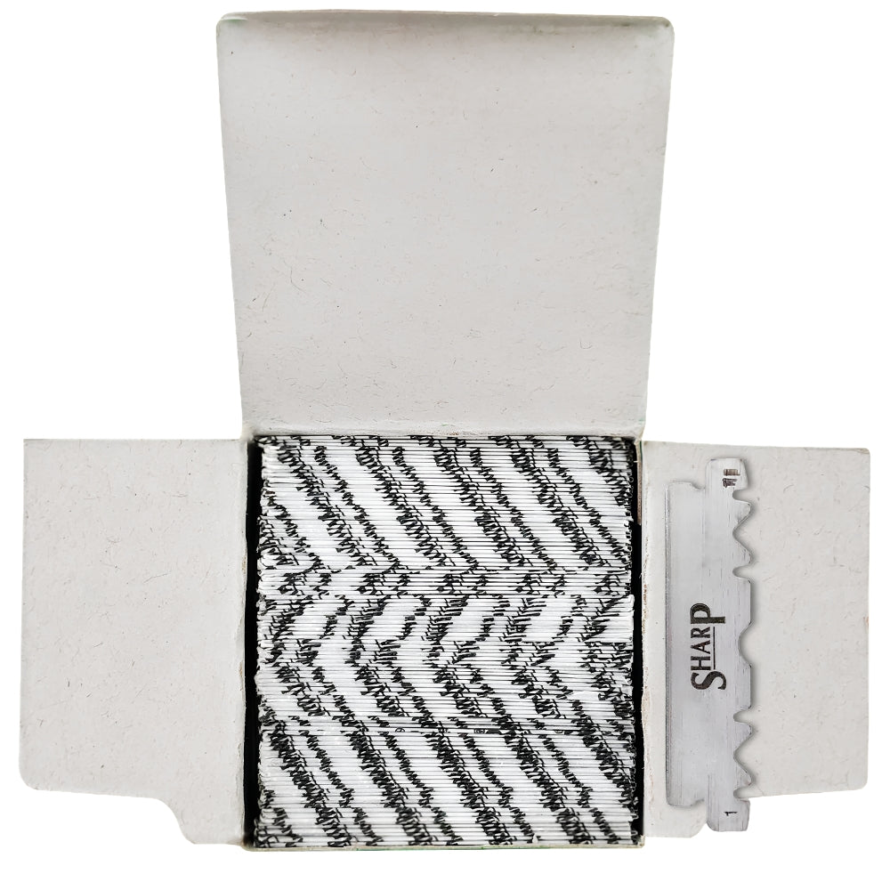 Demi-lame pour rasoir de barbier "Hi Chromium" (100 lames)