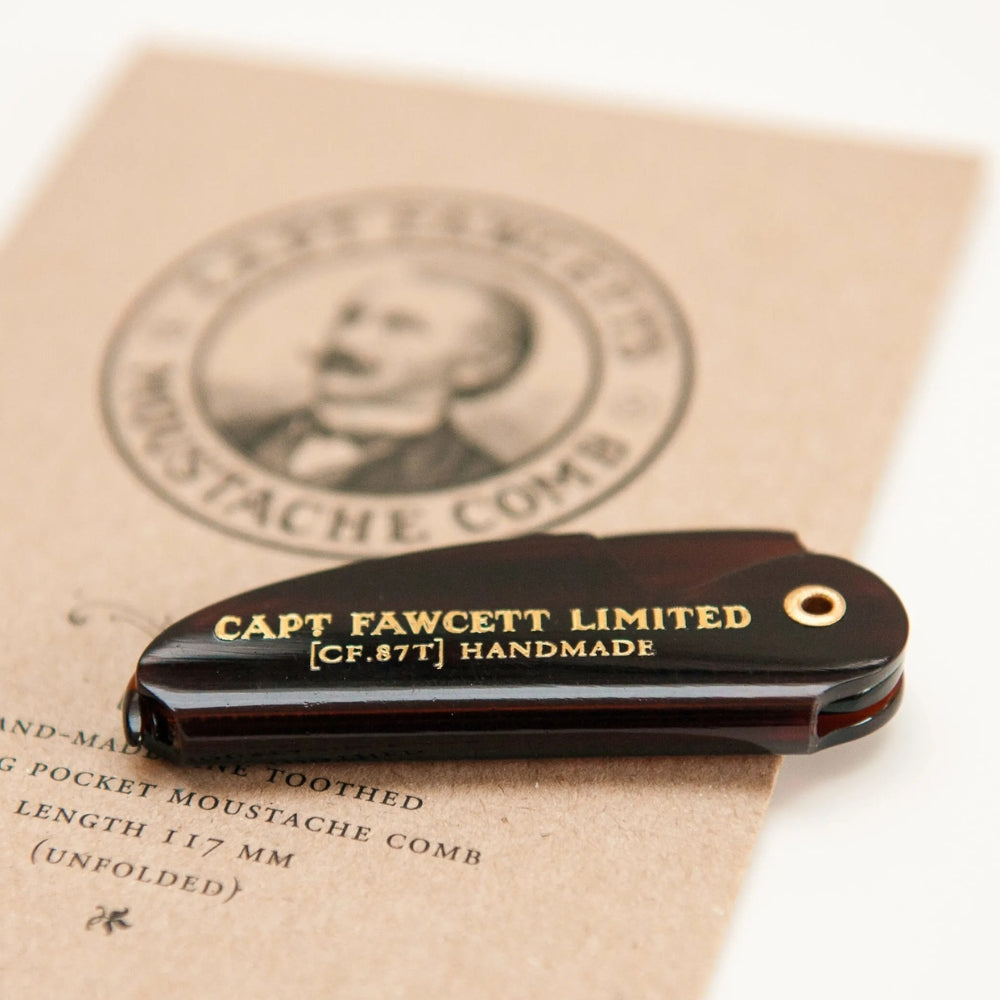 Ensemble cire à moustache "The Chap" et peigne à moustache de poche pliable CF.87T  (15ml/0.5oz)
