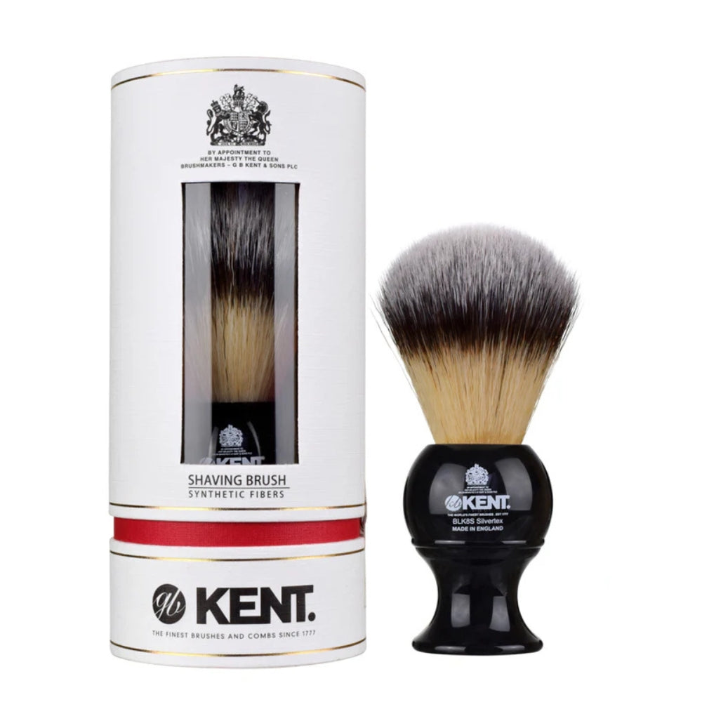 Blaireau de rasage en résine noir "Synthetic Shaving Brush" - Medium (23mm/0.91") - BLK8S