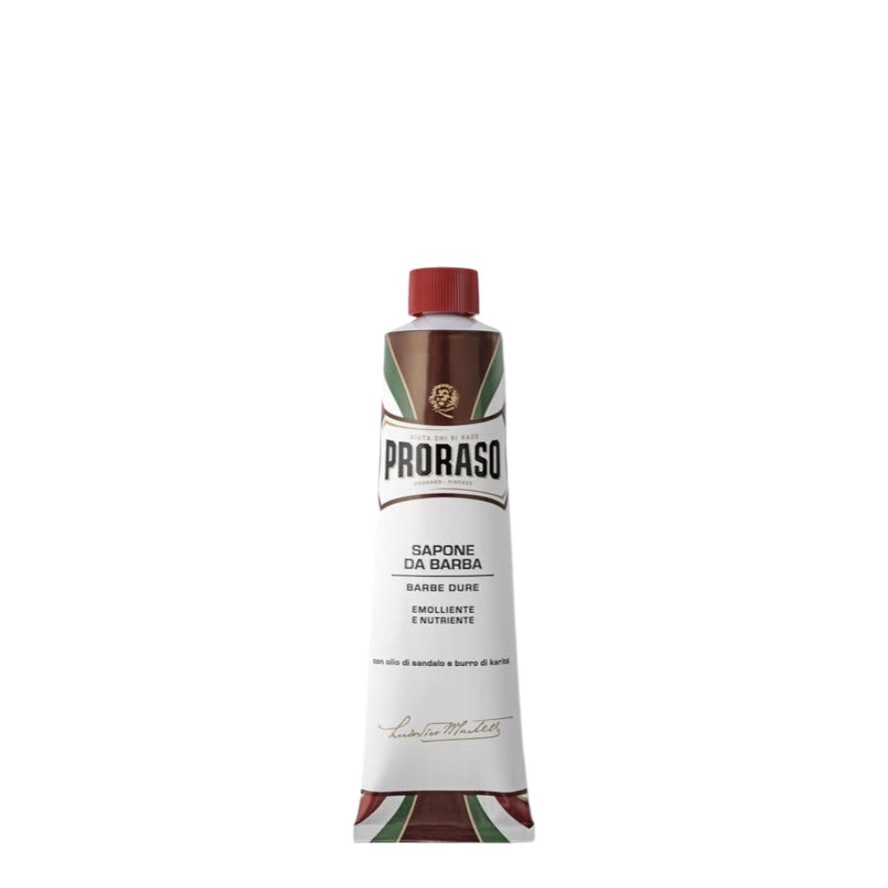 Crème à raser à l'huile de bois de santal et au beurre de karité - Pour les barbes plus épaisses (150ml/5.2oz)