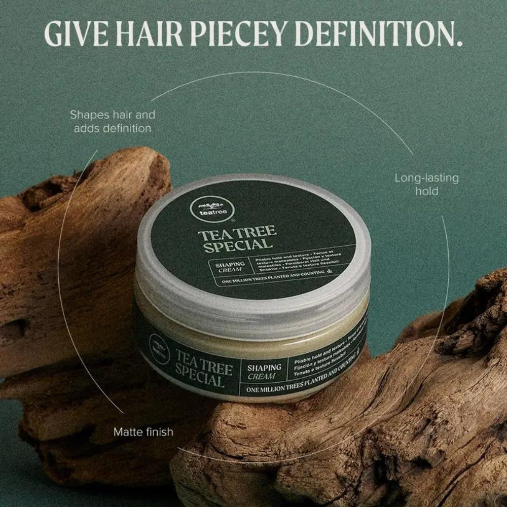 Crème a façonner "Shaping Creme Tea Tree" - Texture flexible et forte (85g/3.0oz)