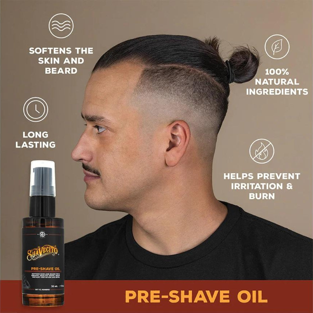 Pre-Shave Oil softens skin and beard for a smooth, healthy shave (30ml/1.0oz)