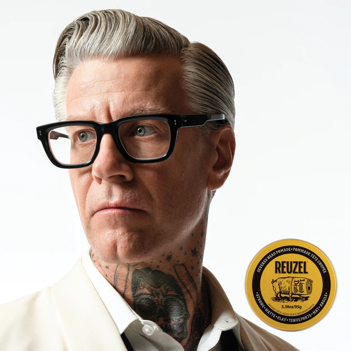 Pommade d'argile "Severed Head Pomade" - Tenue forte, fini mat (95.8g/3.38oz)