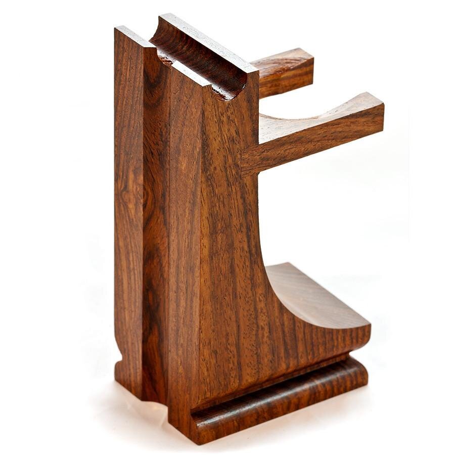 Shaving brush and razor stand - Walnut