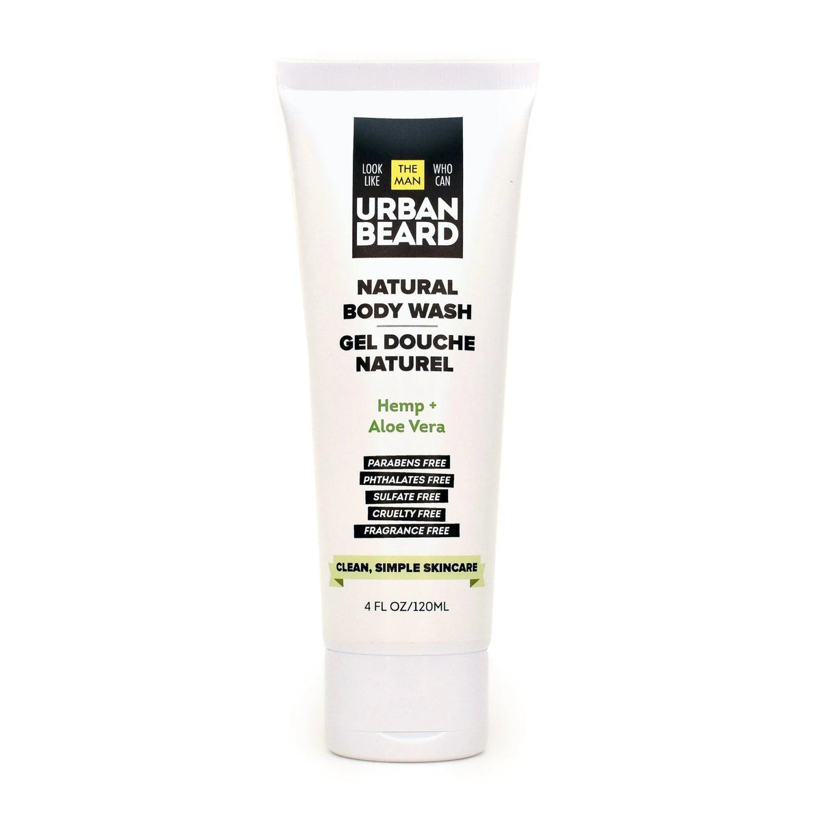 Gel douche naturel "Hemp + Aloe Vera" (120ml/4.0oz)