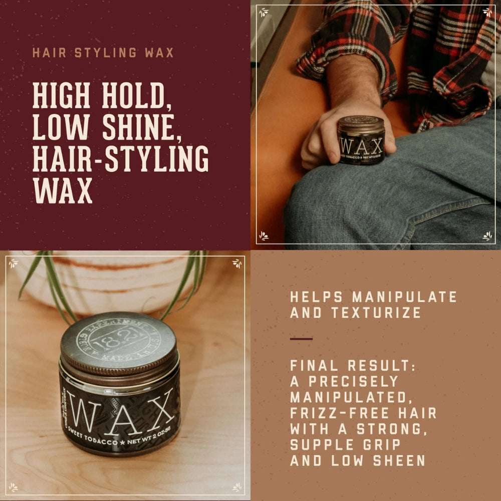 Cire coiffante "Sweet Tobacco Hair Wax" - Tenue forte, fini satiné (56.7g/2.0oz)