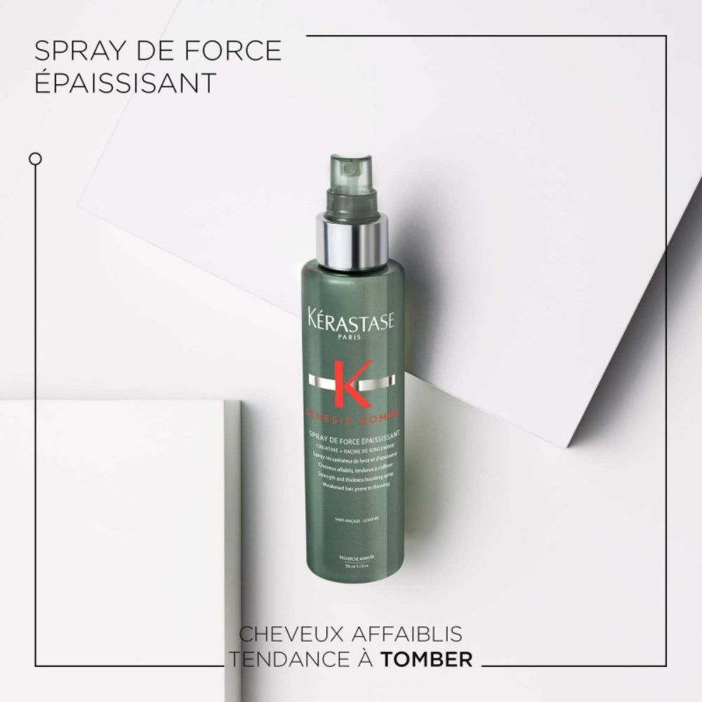 Genesis Homme Strength and Thickness Boosting Spray - For Weakened Hair, Prone to Thinning (150ml/5.1oz)